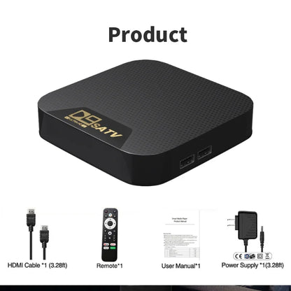 Decodificador D9S ATV Box 4K ARM A53 2,4 G 5 G Dual WIFI Android 11 TV Box S905 8 GB 16 GB con control remoto por voz, novedad de 2024 