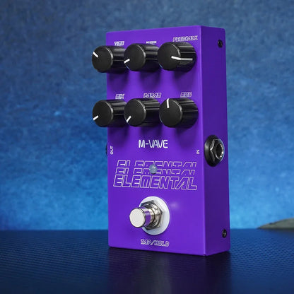 Pedal de retardo digital Elemental M-vave 2024 nuevo, 9 efectos de retardo de guitarra diferentes, pedal de retardo de guitarra compatible con modo TAP y HOLD 