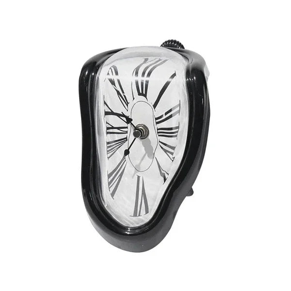 Right Angled Twisted Clock Creative Seat Style Melting Deformed Amazon Roman Digital Decoration Home Office Desk Wall Watch Gift Leedoar