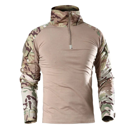 Camisetas de senderismo y deportes al aire libre para hombre, camisetas de combate Softair, militares, ejército, Multicam, CP, camuflaje, caza, escalada, ropa táctica 