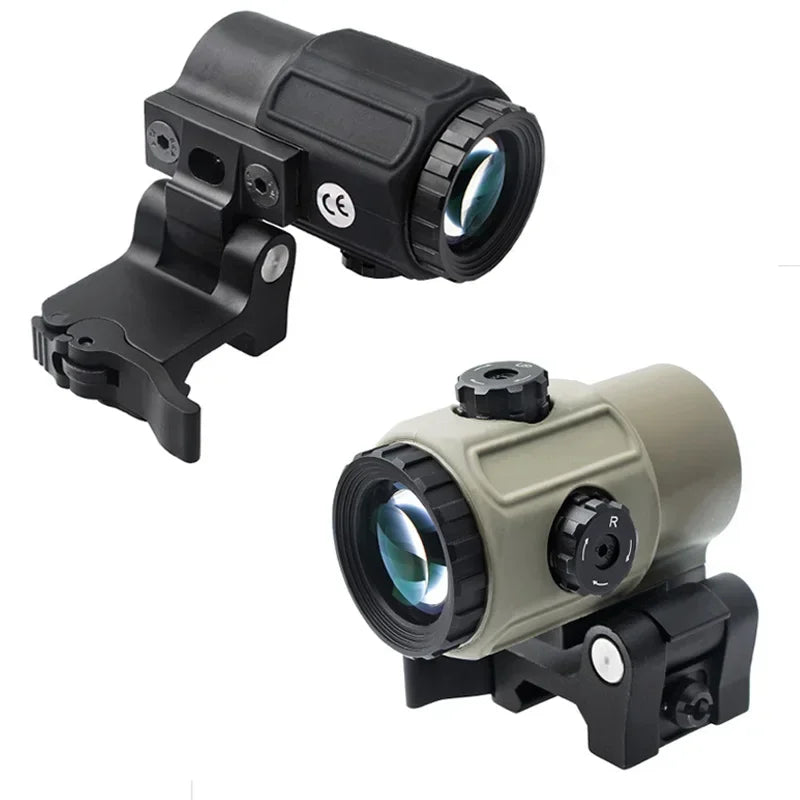 Tactical Eotech G33 G43 G45 Sight Fixed 3X 5X Magnifier Scope With Switch to Side Quick Detachable QD Mount For Airsoft Hunting Leedoar