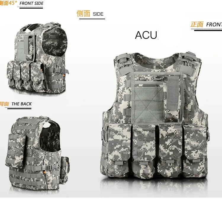 Tactical Vest Combat Training Assault Plate Carrier Outdoor Hunting Airsoft CS Hunting Sport Protection Vests Leedoar