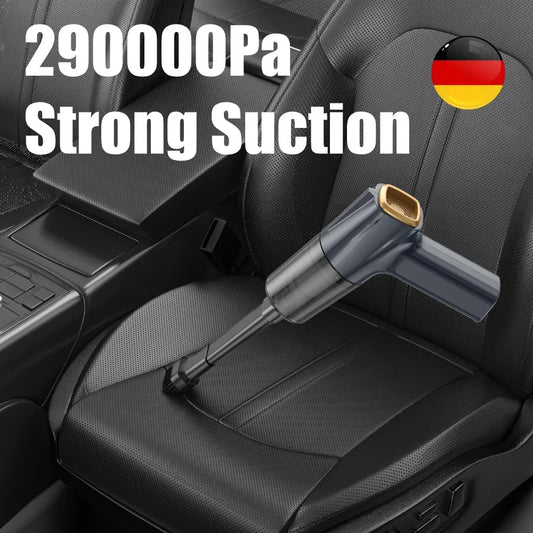 Aspiradora de coche inalámbrica 4 en 1, 290.000 Pa, potente succión, máquina de lavado de coches de mano con función de banco de energía, aspiradoras