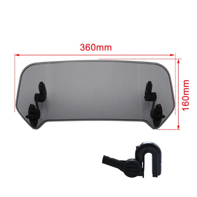 Hot Sale Universal Modification of PC Windshield for Motorcycle Windshields with Adjustable Height for SmallFront Easy Install Leedoar