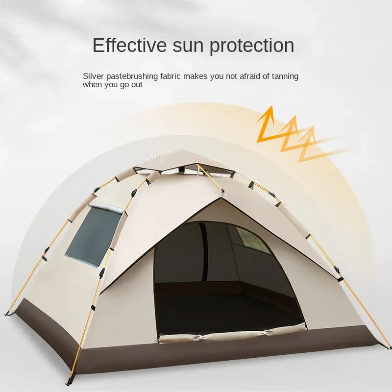 2-3 Pessoa Tenda Camping Dobrável Ao Ar Livre Totalmente Automático Velocidade Abertura Rápida Protetor Solar À Prova D'Água Wilderness Equipamento Portátil