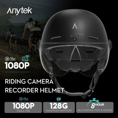 Smart Cycling Helmet with Integrated Camera and Safety Lights