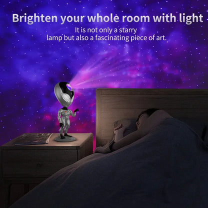 LED Alien Star Projection Lamps Nebula Projection Interactive Atmosphere Night Lights Bedroom Desktop Decorative Children's Gift Leedoar