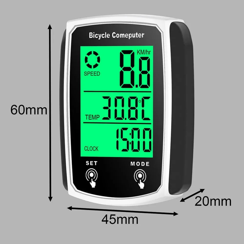 Wired Meter Bicycle Computer Speedometer Waterproof Bike Kilometer Counter Temperature Display Cycling Odometer Stand Leedoar