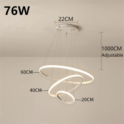 Design moderno pingente de luz lustre luxo hotel decoração para casa lâmpada pendurada círculo redondo led lustres 220v