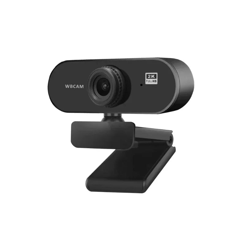 Webcam HD 2.0 rotativa de 180 graus 2K USB câmera ao vivo com microfone de redução de ruído câmera de videoconferência para reunião de escritório 