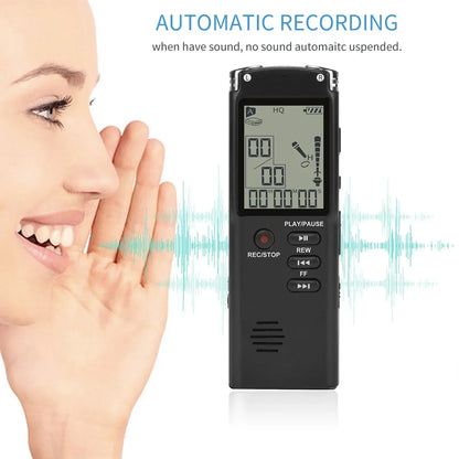 16GB/32GB/64GB Voice Recorder USB Professional 96h Dictaphone Noise Reduction Digital Audio Voice Recording with WAV,MP3 Player Leedoar