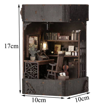 3D Three-dimensional Assembly Magic Book House Cross-border DIY Cabin Wooden Miniature Scene Manual Splicing Assembly Scene Leedoar