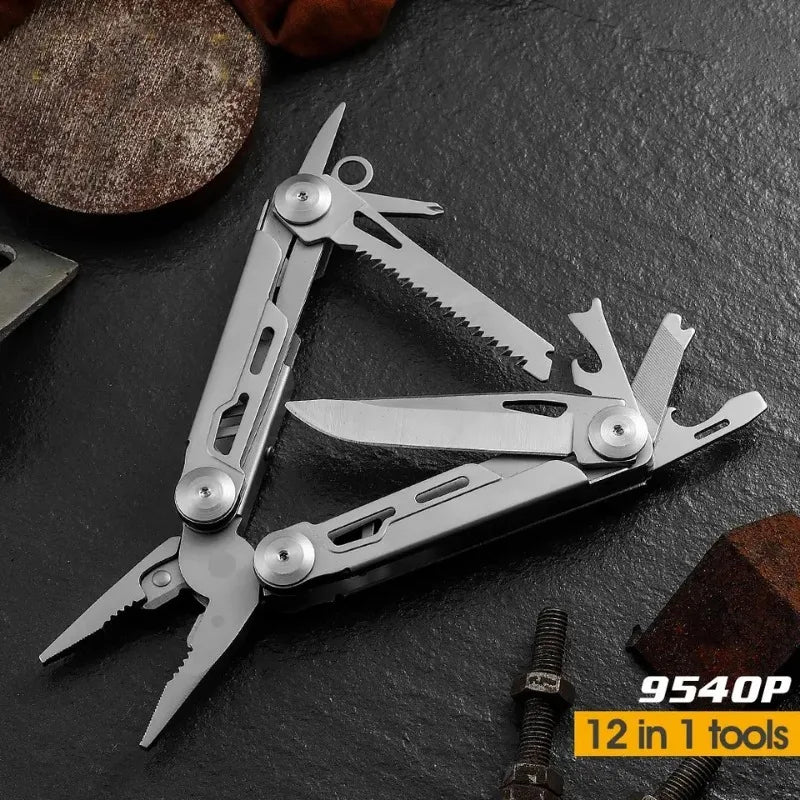 Outdoor Camping Multifunctional Pliers Emergency Folding Knife Pliers Wrench Tool Portable Emergency Survival Knife Pliers Leedoar