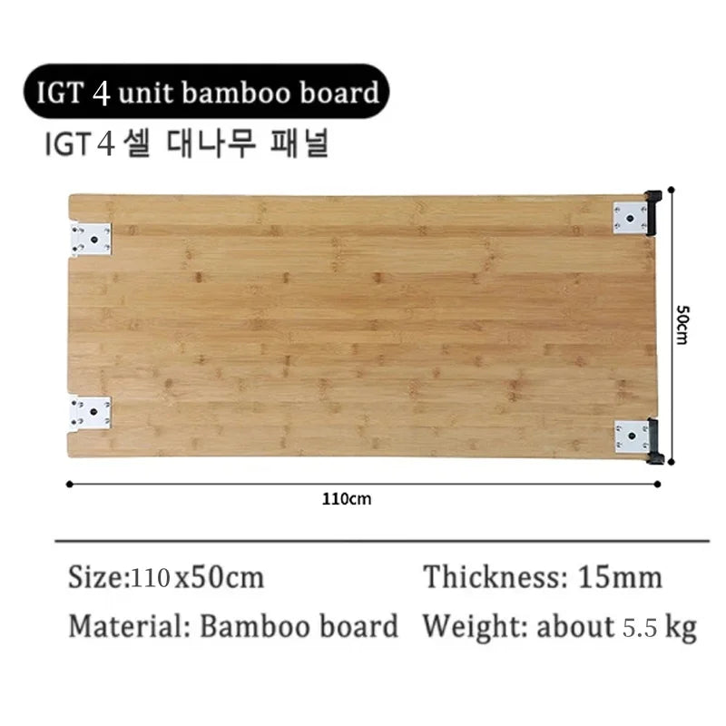 Camping IGT Table Free Combination Table Stainless Steel IGT Accessories Outdoor Portable Folding Aluminium Alloy Table Leedoar