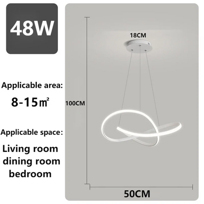 Iluminação de lustre de LED moderno para sala de estar, mesa de jantar, design criativo nórdico, luminária suspensa de teto no quarto, cozinha, loft 