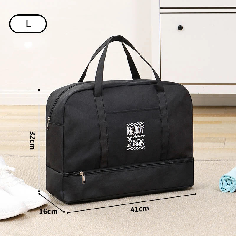 Moda Bolsa de Viagem Dobrável Unissex Oxford Viagem Fim de Semana Bolsas de Pernoite Grande Capacidade Bagagem de Mão Bolsa Duffel Acessórios Suprimentos