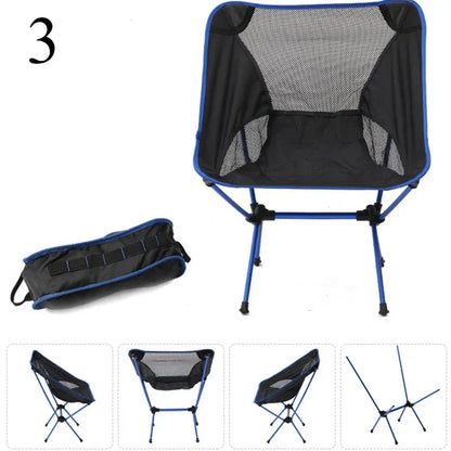 Leedoar Outdoor Portable Folding Moon Chair Camping Chairs Beach Fishing Chair Ultralight Travel Hiking Picnic Lightweight Chair Leedoar