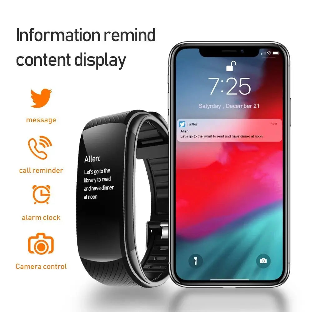 C5S Smart Watch Teenager Smartbracelet HD Color Screen Custom Wallpaper USB Charging Camera Control Fitness Sports Smartband Leedoar