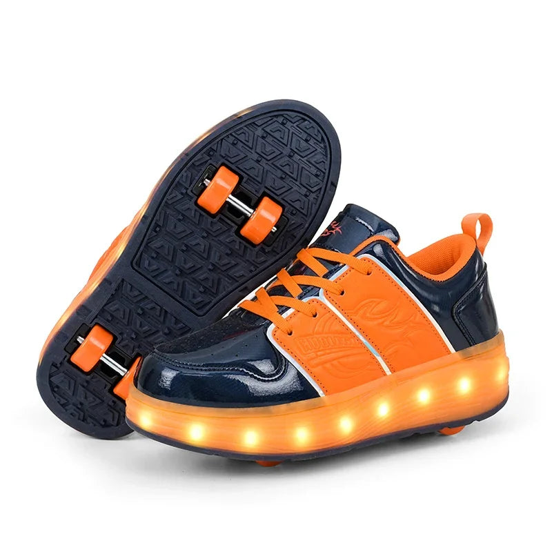 2024 The Latest Multi-functional Roller Skates for Boys and Girls with Light Flashing Wheel Shoes Leedoar