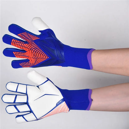 Guantes de fútbol de látex profesionales, guantes de portero de fútbol para niños y adultos, guantes de protección para niños y porteros de fútbol gruesos 