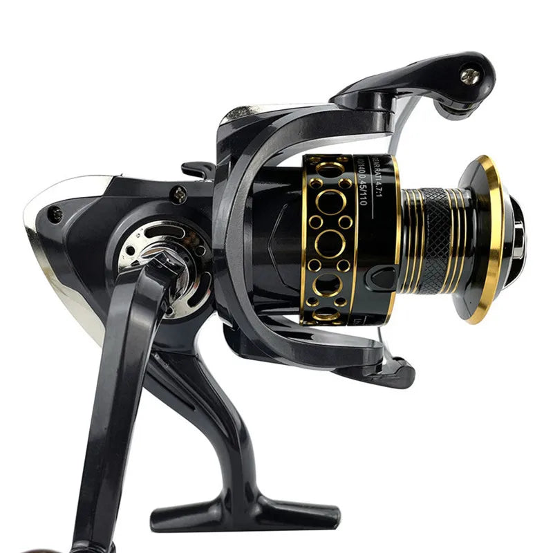 Fishing Reel Spinning 2000-7000 Series Metal Spool Spinning Wheel 5.2:1 Spool Coil Catfish Wheel Leedoar