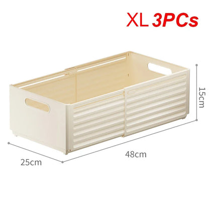 3/6PCS Flexible Kitchen Storage Drawer Organizers Office Desk Medicine Organizer Bins Kitchen Gadget Clothes Storage Boxes Leedoar