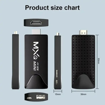 MXQ Mini Smart TV Stick Android 10 WiFi 1 GB RAM 8 GB ROM Youtube Google Media Player 4K Decodificador Smart TV Box Versión global 