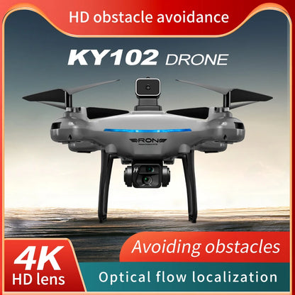 2024 Novo Ky102 4K Câmera Dupla 4 Lados Obstáculo Evitação Hover Drone Fluxo Óptico Fotografia Veículo Aéreo RC Drones Brinquedo Presentes 