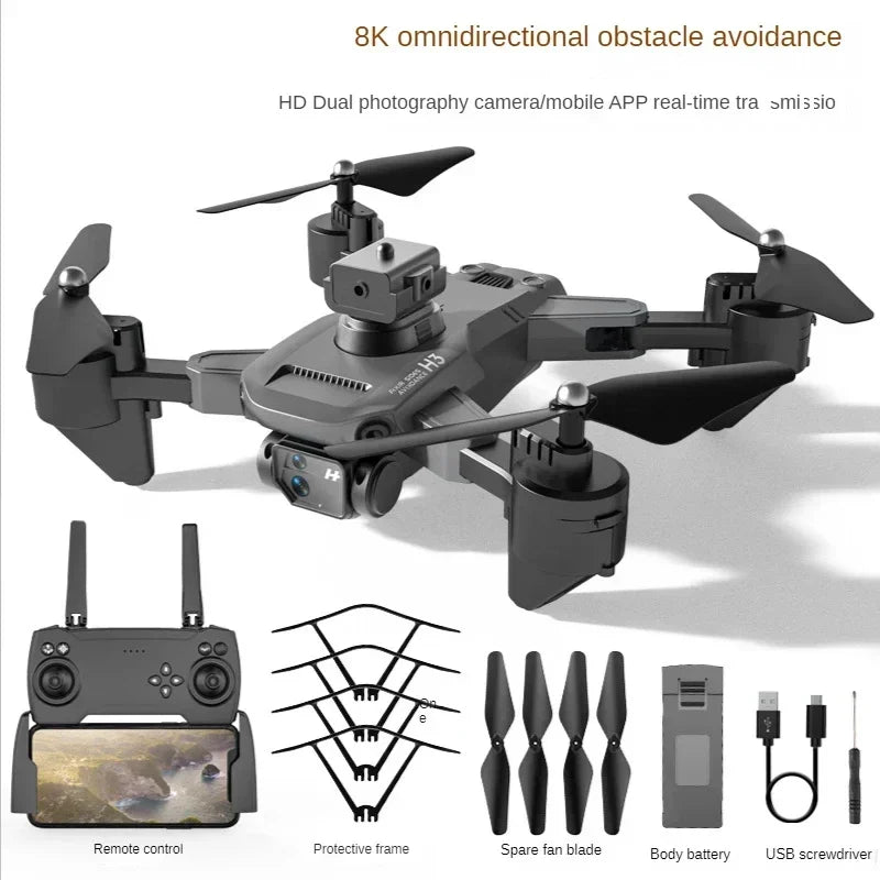 A12 Pro Aerial UAV 4k Dual Camera Wifi FPV Avoidance Obstacle and Optical Flow Rc Quadcopter Dron Rc Helicopter Aircraft Toy Leedoar