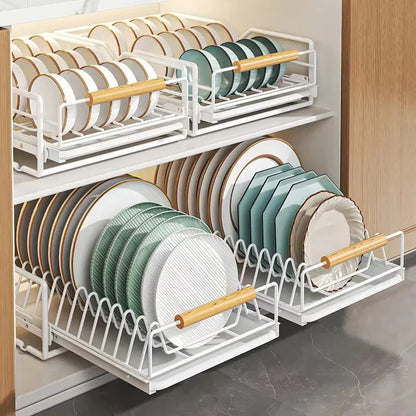 Large Kitchen Sliding Dish Drainer Storage Rack Cabinets Drawers Storage Organizer Shelf Chopstick Barrel Kitchen Accessories Leedoar