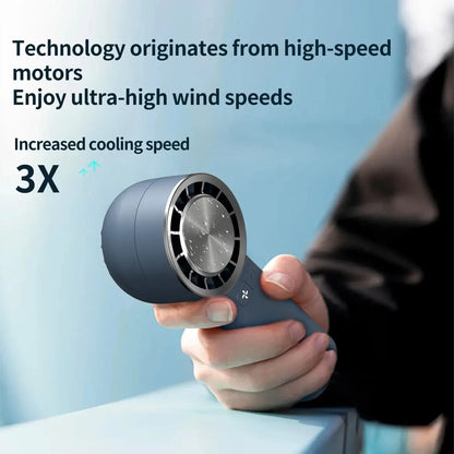 Handheld Small Fan Semiconductor Refrigeration Mini Fan 2000mAh USB Charging High Speed Violent Turbo Fan Summer Gift Leedoar