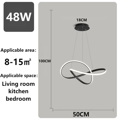 Lámpara de araña LED moderna para sala de estar, mesa de comedor, diseño creativo nórdico, lámpara colgante de techo para dormitorio, cocina, loft 