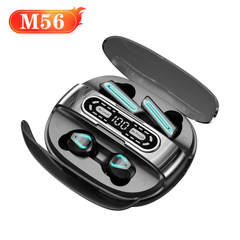 2023 M56 TWS Bluetooth Couple Headphones 2000mAh Charging Box Wireless Earphones Waterproof Four Earbuds PK M21 M22 Headsets Leedoar