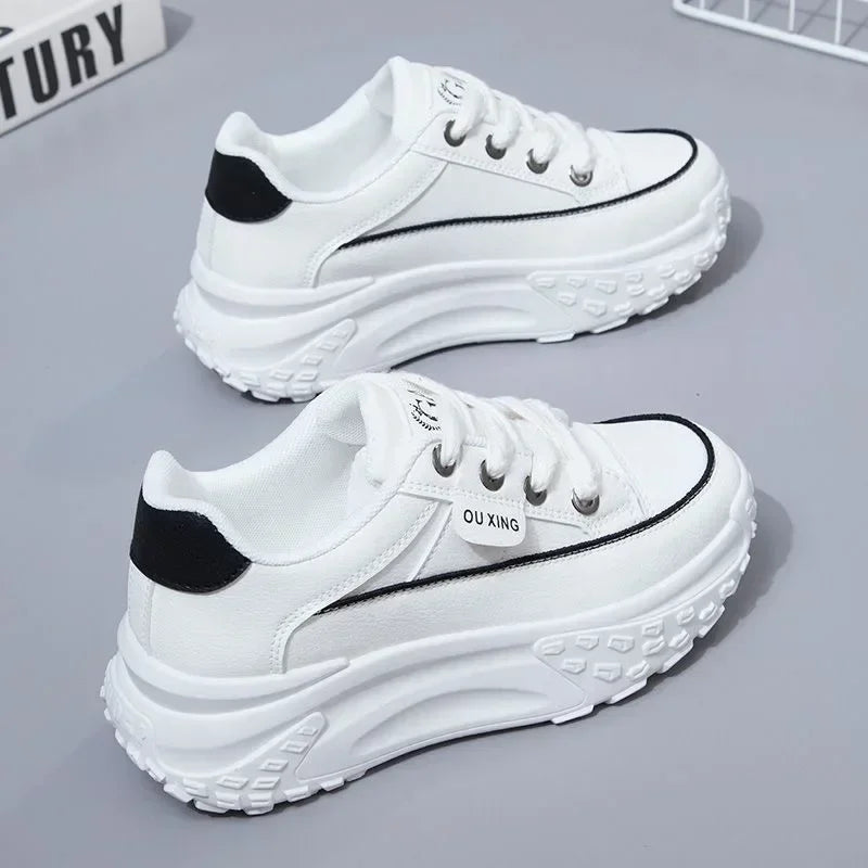 The New Retro Women Shoes Spring Platform Shoes Casual Sneakers Versatile Fashion Designer Shoes High Quality  Women Sneakers Leedoar