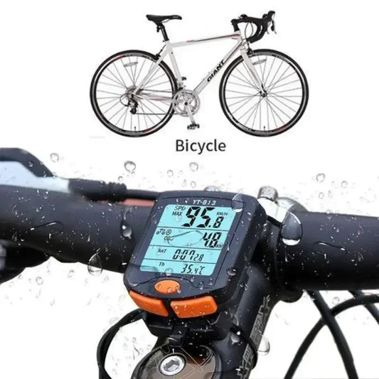 Cuentakilómetros para bicicleta de montaña de carretera, cronómetro, velocímetro, reloj, computadora digital para bicicleta, computadora para bicicleta a prueba de agua, inalámbrica y con cable