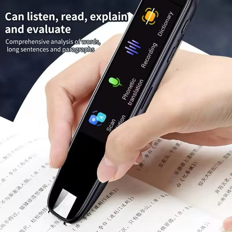 Smart AI Scan Reader Portable Voice Translator Scanner Pen WIFI AI Voice 112 Languages Translator for Dyslexia Autism Leedoar