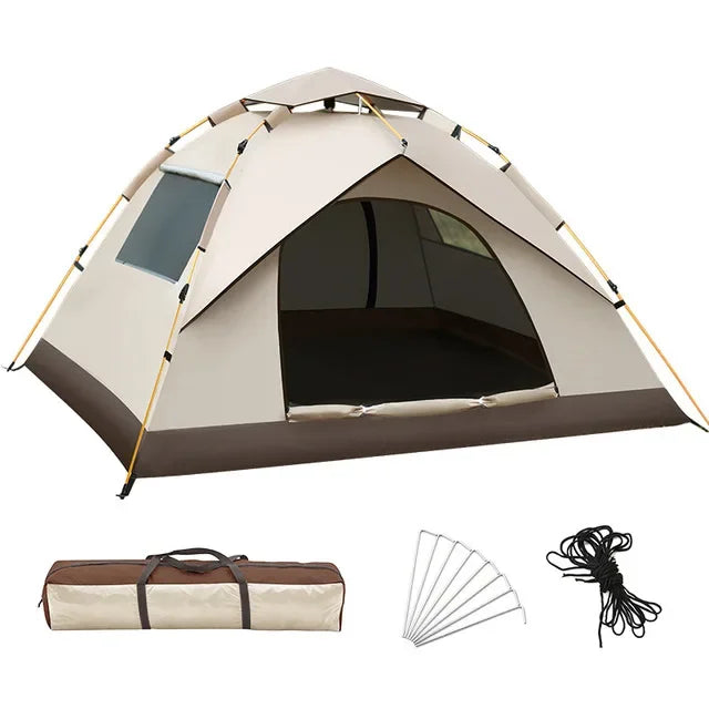2-3 Person Tent Camping Folding Outdoor Fully Automatic Speed Quick-opening Waterproof Sunscreen Wilderness Portable Equipment Leedoar