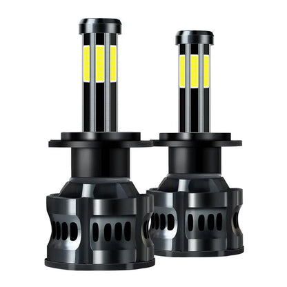 A Pair of Car LED Headlights 360 Degree Car Headlight Bulb Modification LED Car Lights Eight Sided Luminous High-Definition Tool Leedoar