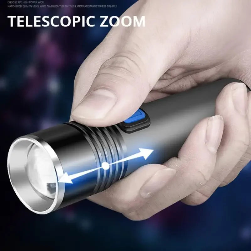 Rechargeable LED UV Flashlight Ultraviolet Torch Zoomable Mini 395nm UV Black Light Pet Urine Stains Detector Scorpion Hunting Leedoar