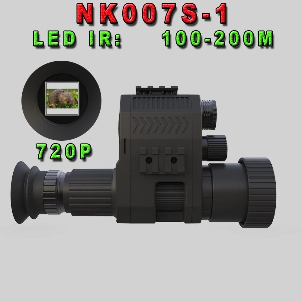 Digital Night Vision Scope Monocular 1080P 200-400M Infrared Camcorder Support Photo Video Recording with Rechargeable Battery Leedoar