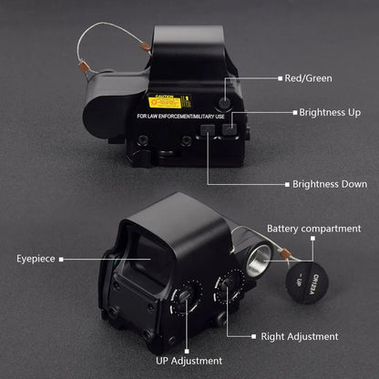 551 552 553 558 Red Green Dot Holographic Sight Scope Hunting Red Dot Reflex Sight Riflescope Collimator With 20mm Rail Mount Leedoar