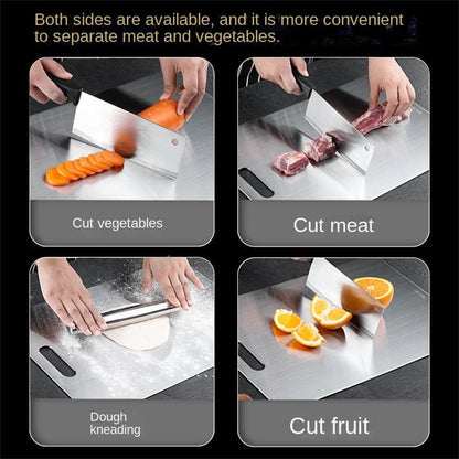 Thickened 316 Stainless Steel Cutting Board Kitchen Kneading Dough Board Antibacterial and Mildew-proof  Household Cutting Boar Leedoar