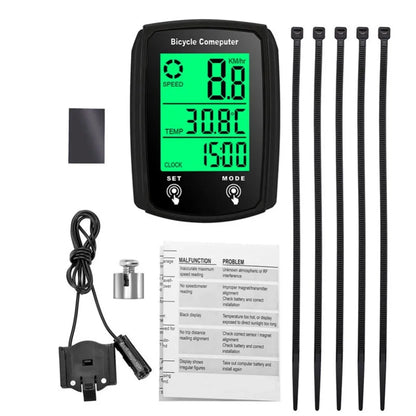 Wired Meter Bicycle Computer Speedometer Waterproof Bike Kilometer Counter Temperature Display Cycling Odometer Stand Leedoar