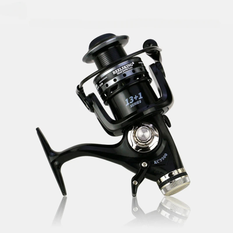 5.2:1 Gear Ratio Spinning Fishing Reel Full Metal Spool 3000 4000 5000 6000 KC-Series 13+1BB Carp Fishing Wheel Leedoar