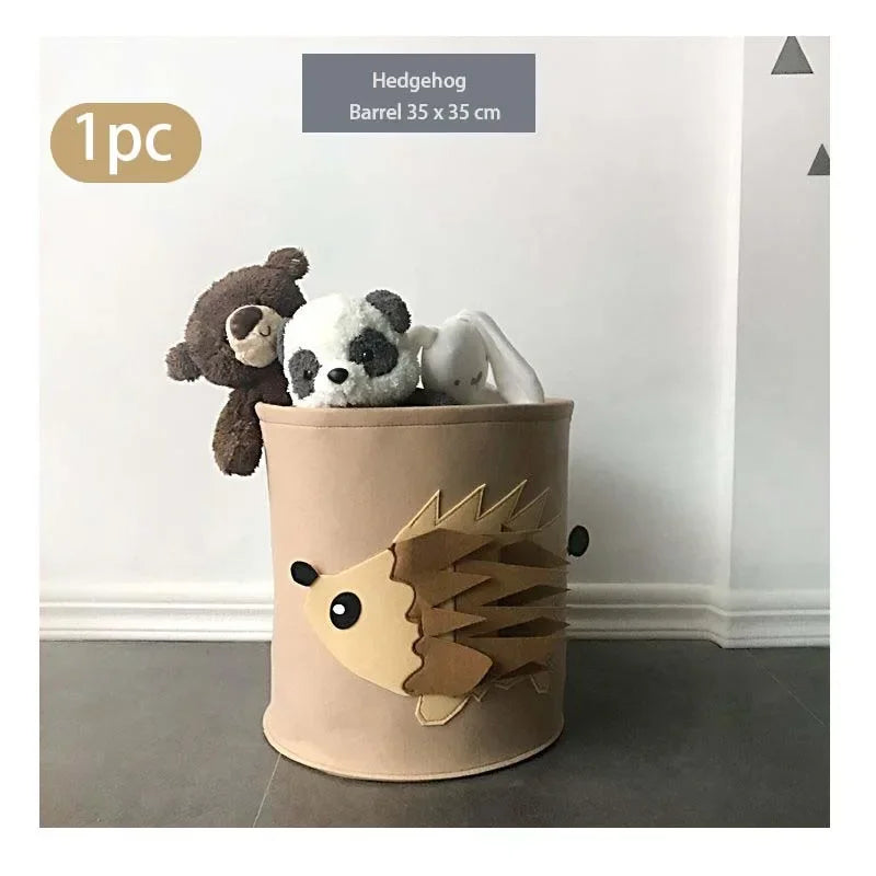 Sundry Folding Storage Cotton Animal Storage Basket Cabinet Family Quay Basket Container Children Toys Clothing Shoes Organizer Leedoar