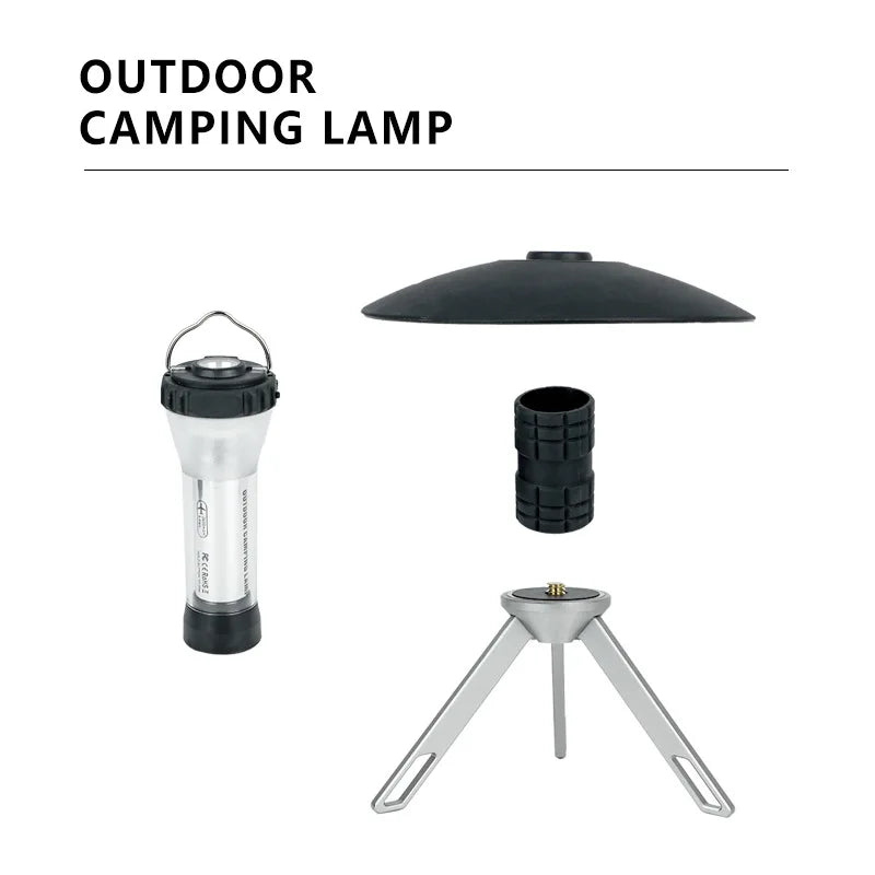 Luz de acampamento portátil LED com carregamento USB de silicone magnético Luz de acampamento Lanterna externa Tenda Lâmpada de suprimentos de acampamento