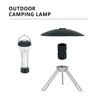 Luz de acampamento portátil LED com carregamento USB de silicone magnético Luz de acampamento Lanterna externa Tenda Lâmpada de suprimentos de acampamento