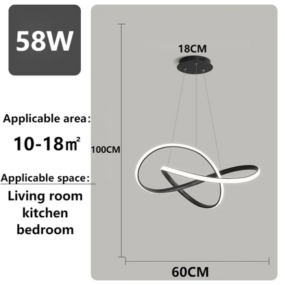 Iluminação de lustre de LED moderno para sala de estar, mesa de jantar, design criativo nórdico, luminária suspensa de teto no quarto, cozinha, loft 