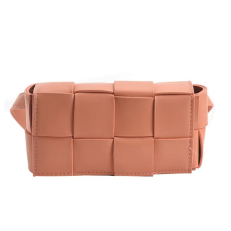 Bolsas de cintura pequenas femininas de couro para mulheres, bolsa de marca de luxo, bolsa de cinto de cintura de cassete de trama de luxo, bolsa de peito da tendência 2023, bolsa feminina 