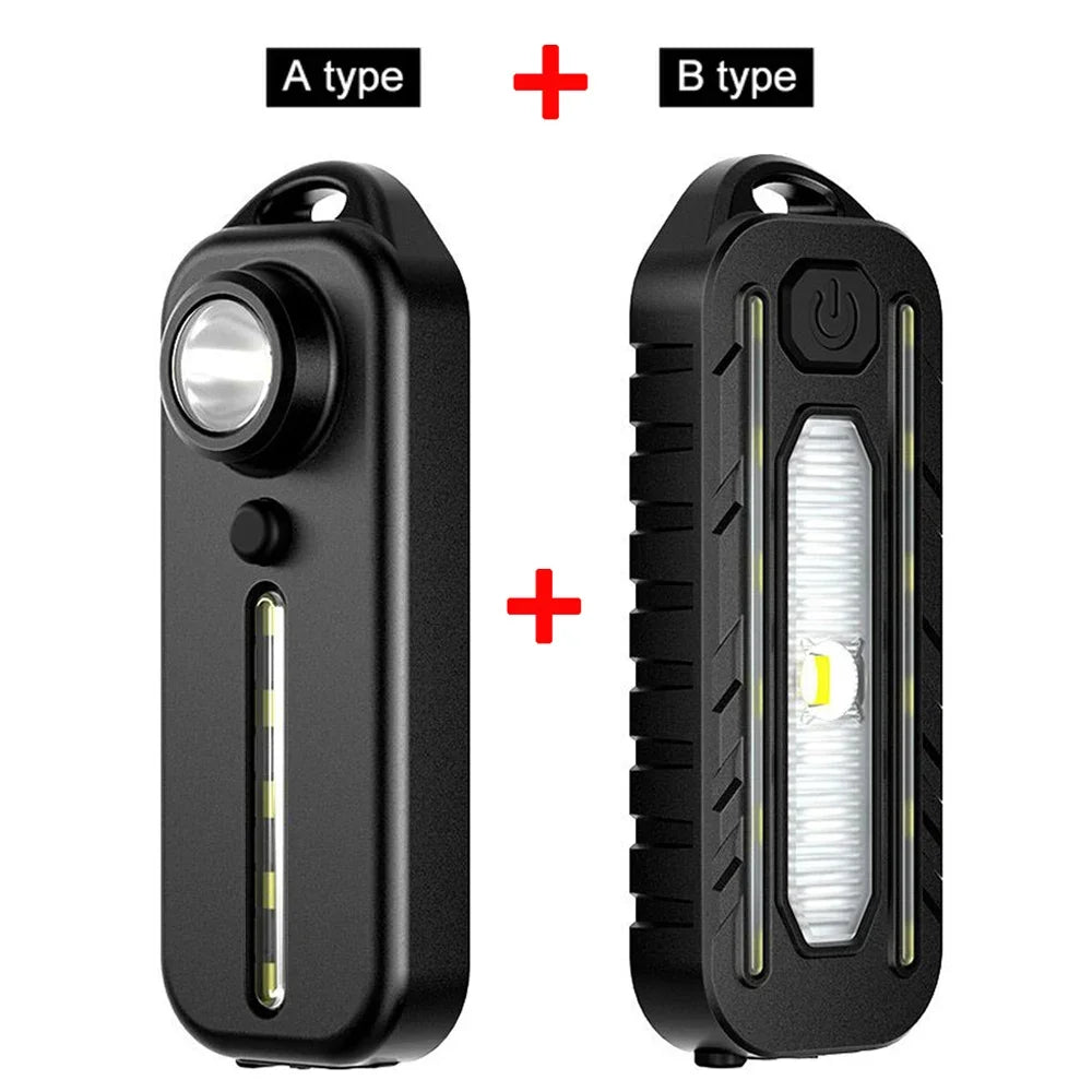 LED Red And Blue Shoulder Warning Light Clip USB Charging Portable Flashlight Warning Safety Flashlight Bicycle Warning Lamp Leedoar